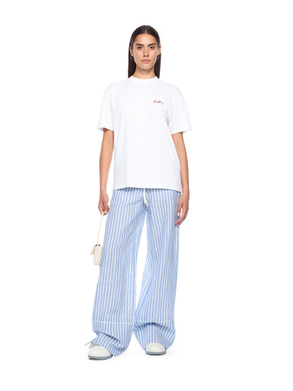 Off-White Striped Wideleg Pants Blue