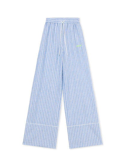 Off-White Striped Wideleg Pants Blue