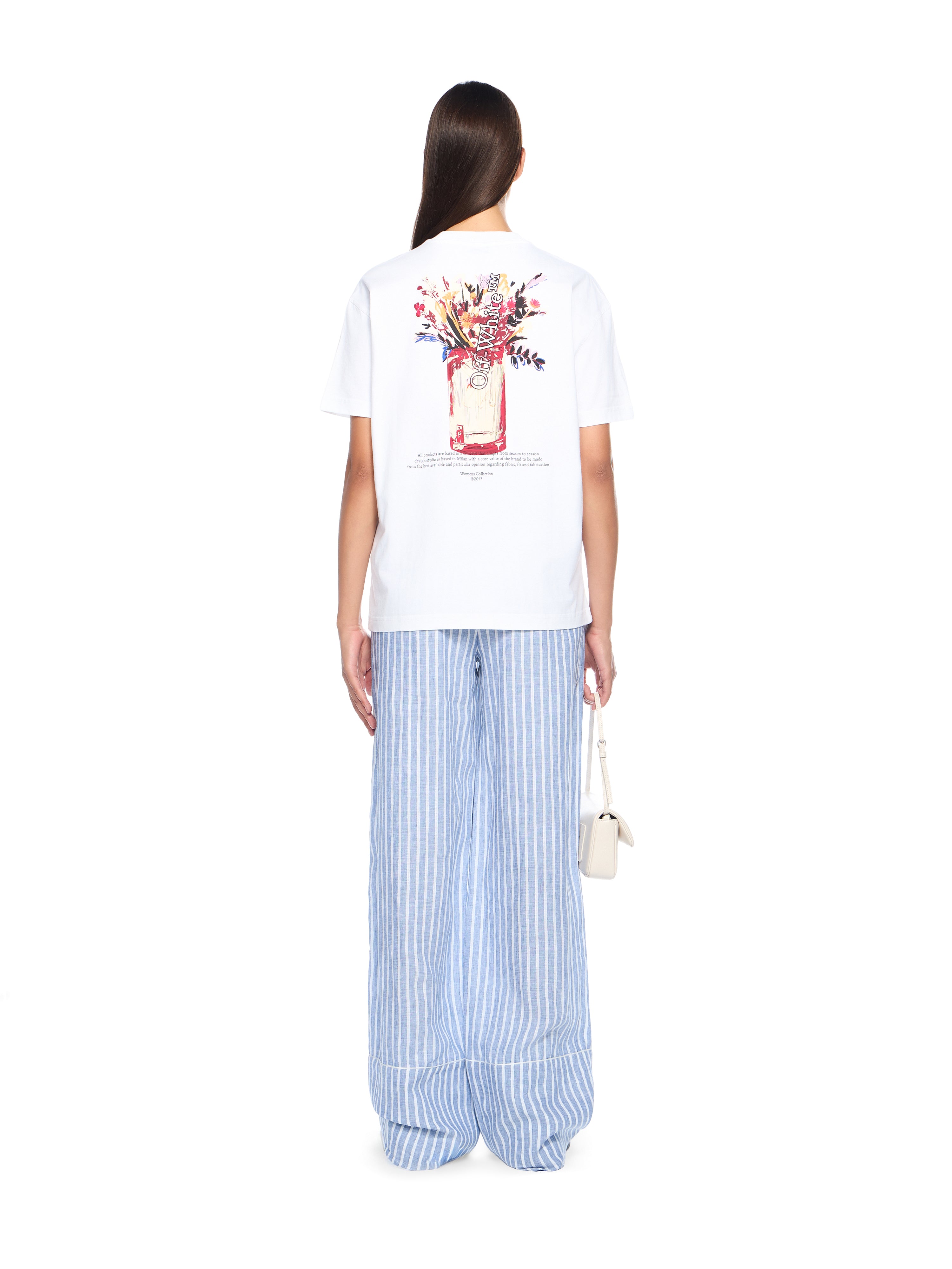 Off-White Striped Wideleg Pants Blue
