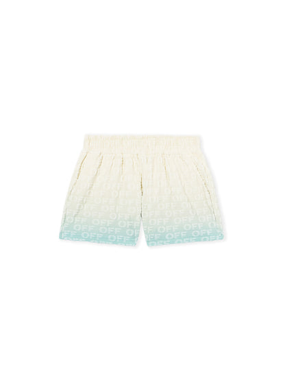 Off-White Terry Gradient Shorts Blue
