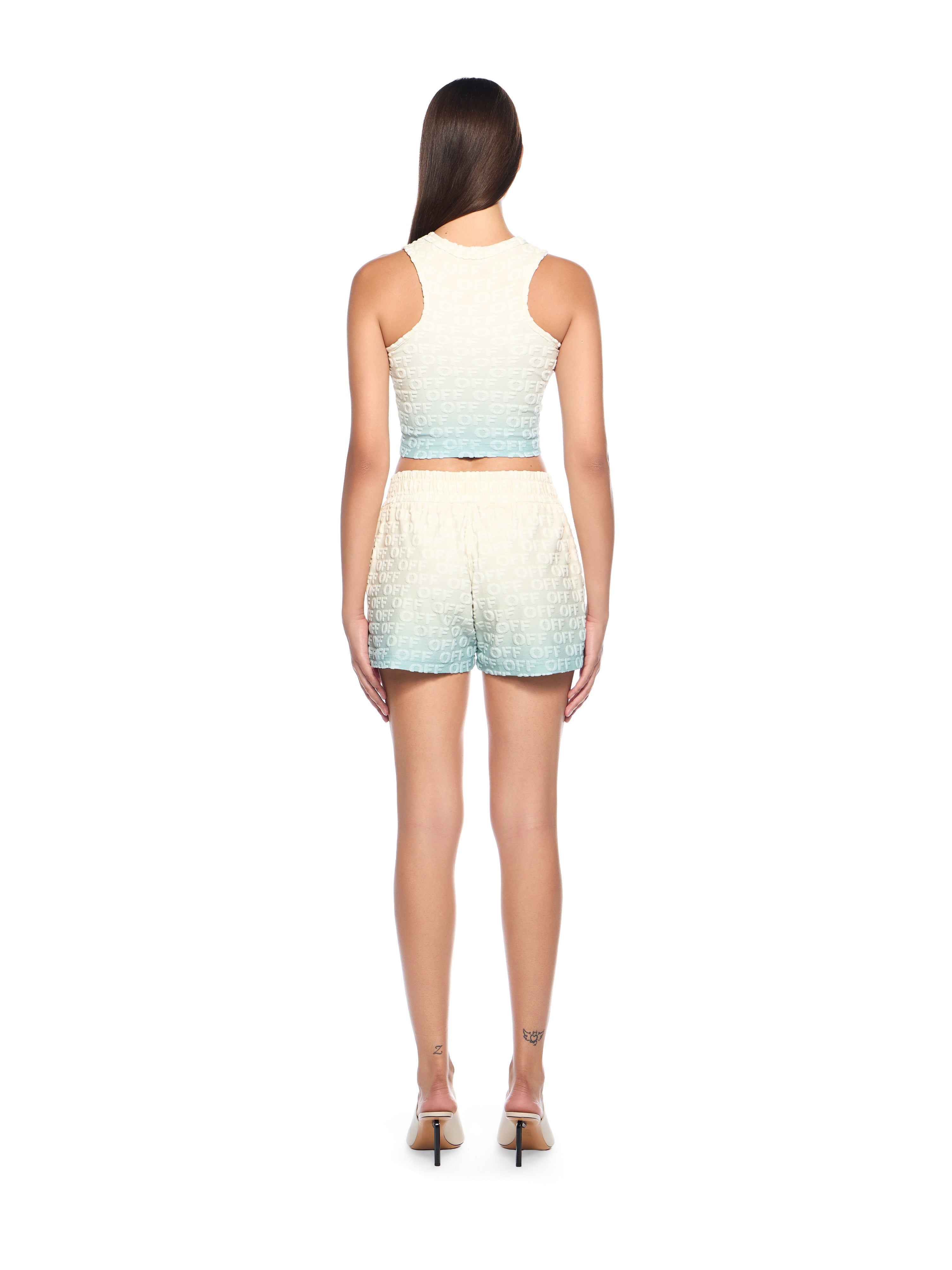 Off-White Terry Gradient Shorts Blue