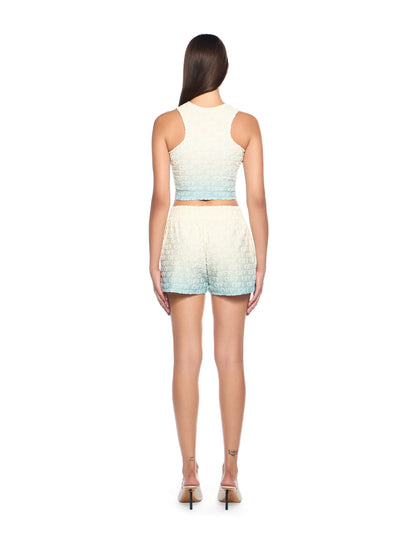 Off-White Terry Gradient Shorts Blue