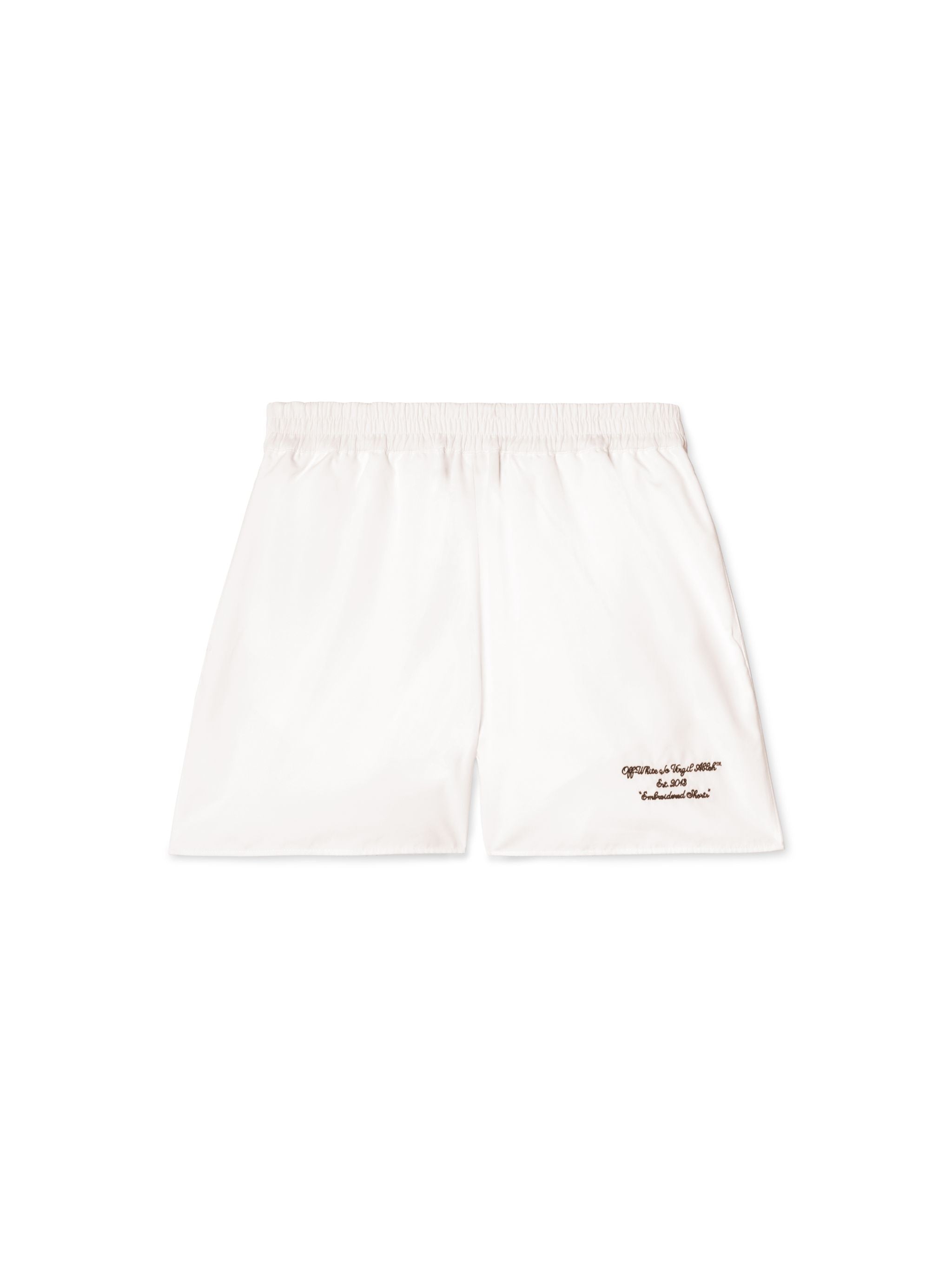 Off-White Embr Poplin Ela Waist Shorts