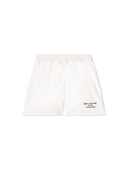 Off-White Embr Poplin Ela Waist Shorts