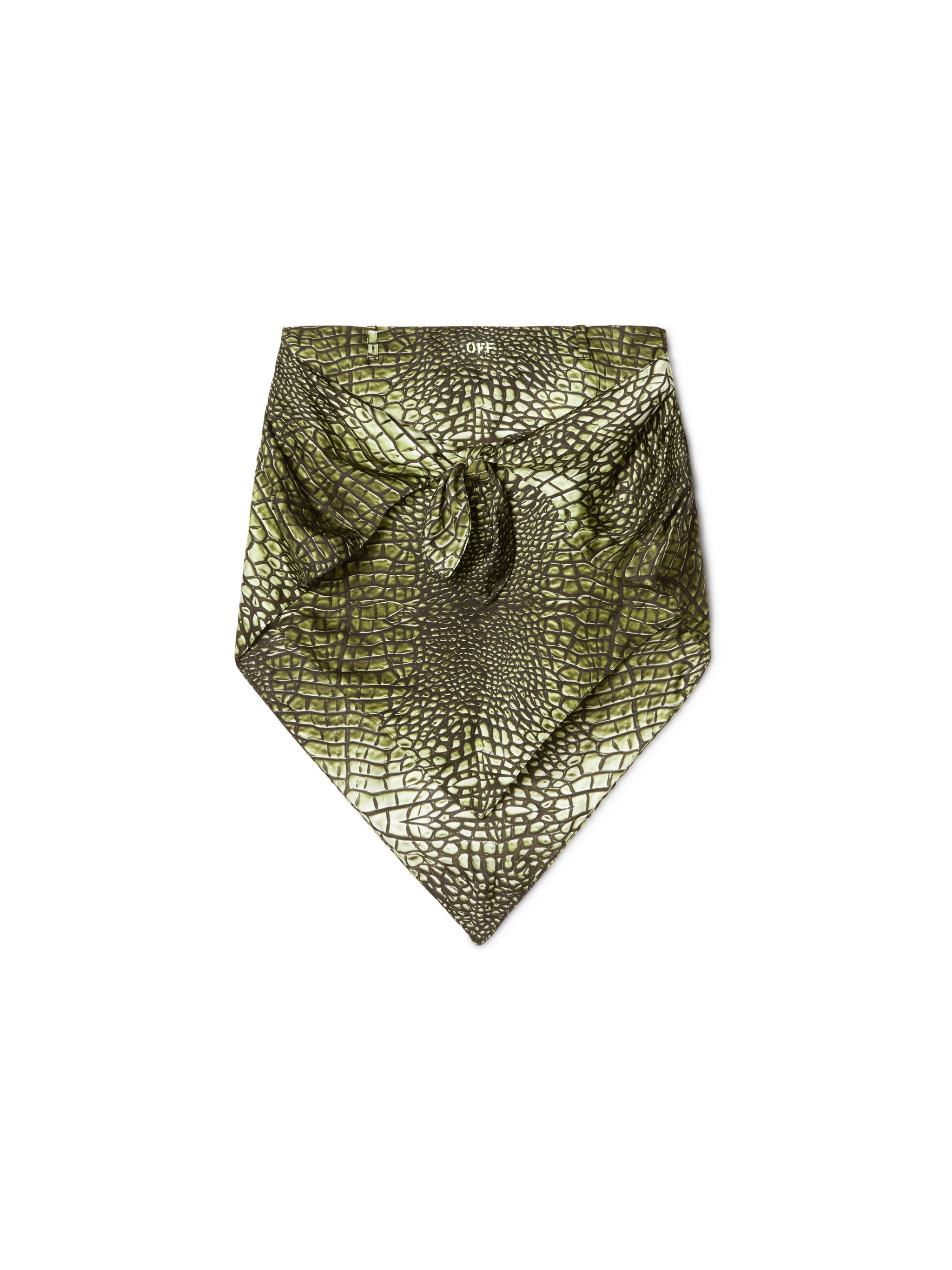 Off-White Croco Vi Bandana Skirt Green