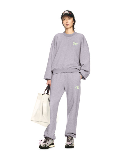 Off-White Gray Embroidered Ow Sweatpants Grey