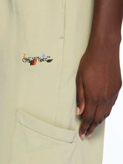 Off-White Bookish Flowers Cargo Sweatpants Black