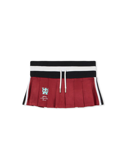 Off-White Track Pleated Serena Skirt Red