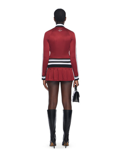 Off-White Track Pleated Serena Skirt Red