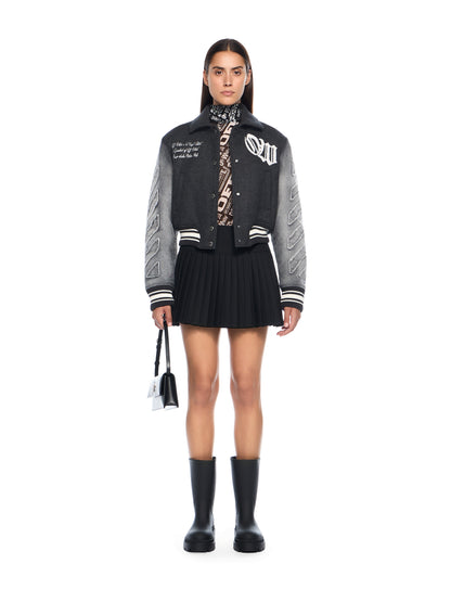 Off-White Big Bookish Logo Pleated Skirt Black