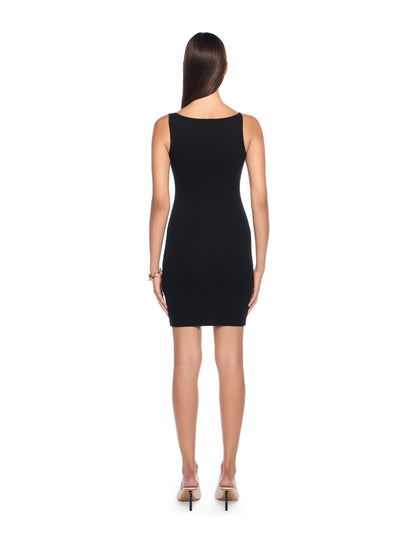 Off-White Off Stamp Rib Tank Dress Black