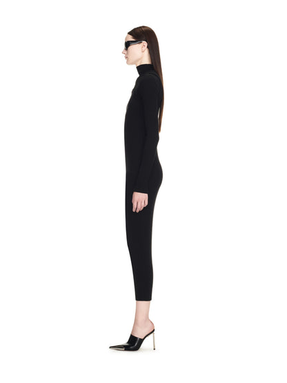 Off-White Off Stamp Rib Round Long Dres Black