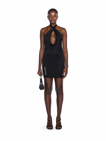 Off-White Fluid Jer Dress Black