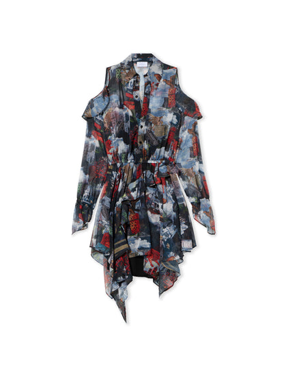 Off-White World Paint Geo Romantic Dress None
