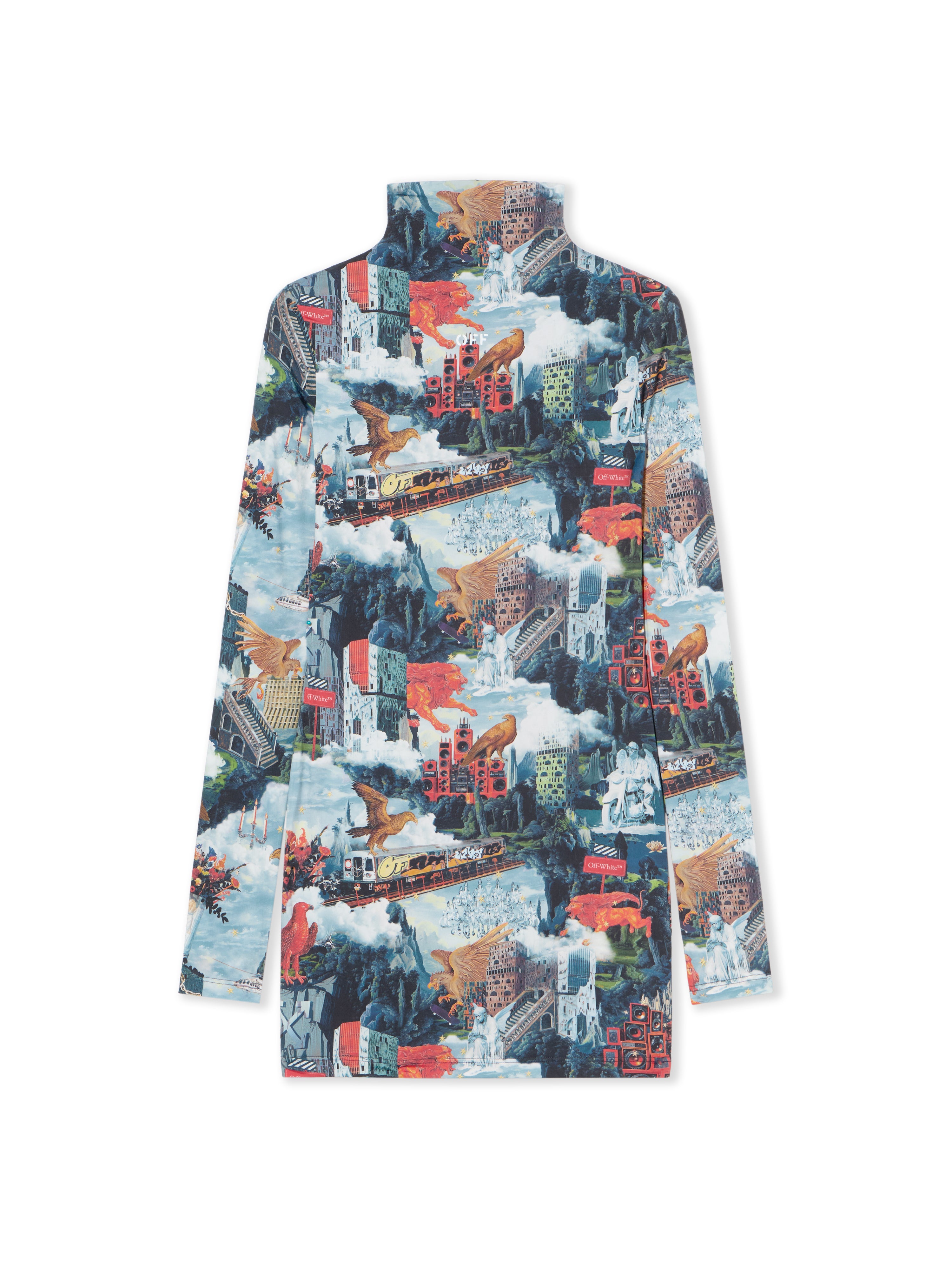 Off-White World Paint Second Skin Mini Dress