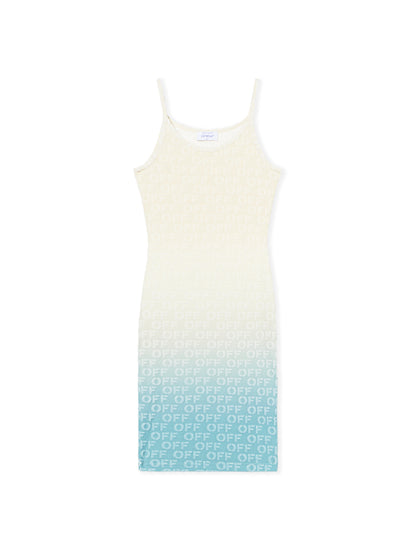 Off-White Gradient Logo Terry Dress Blue