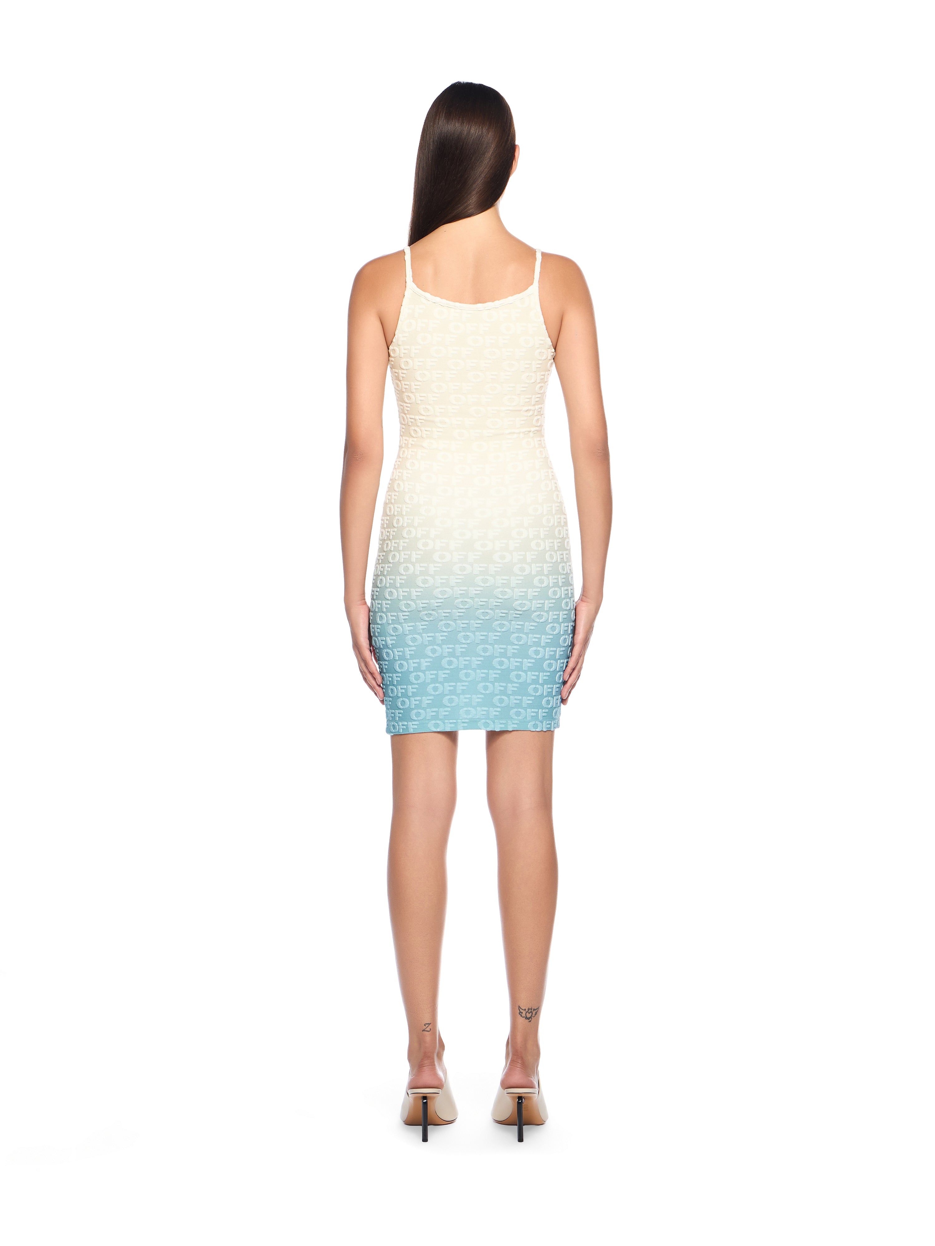 Off-White Gradient Logo Terry Dress Blue