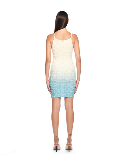 Off-White Gradient Logo Terry Dress Blue