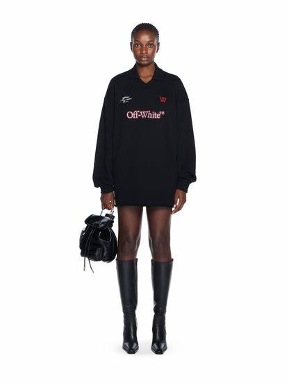 Off-White Sporty Polo Sweatdress Black