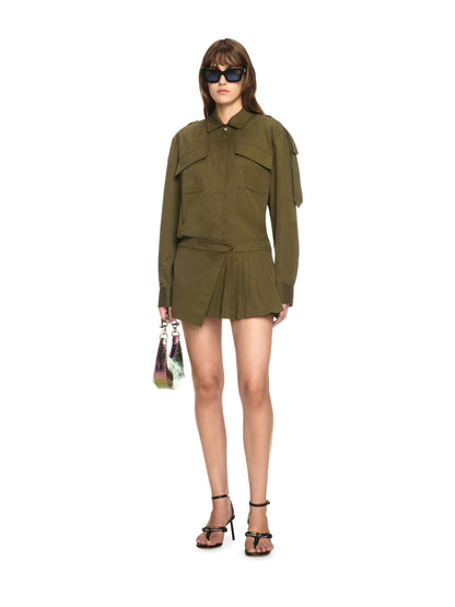 Off-White Co Savana Mini Dress Green