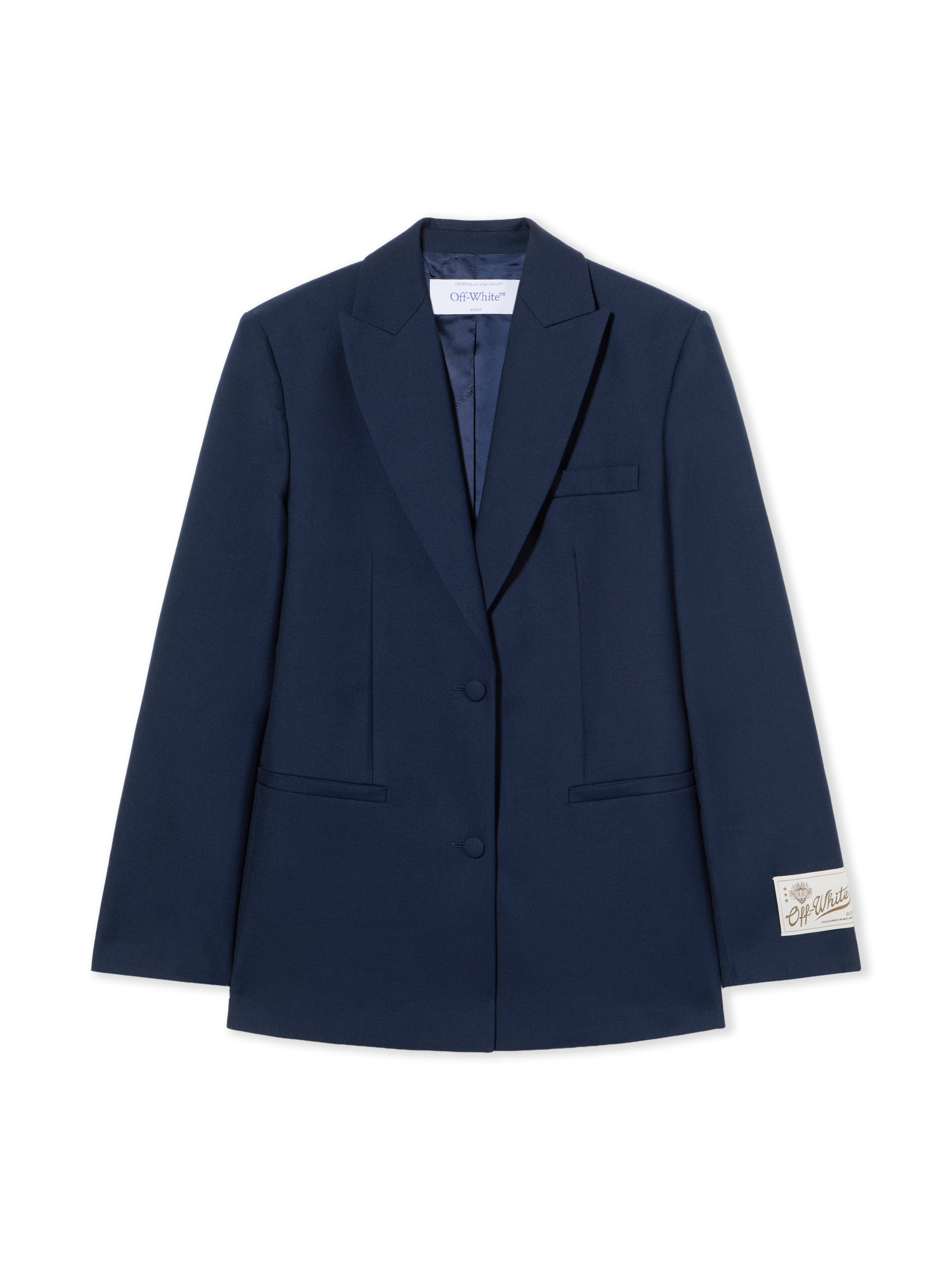 Off-White Gabardine Label Tomboy Blazer Blue