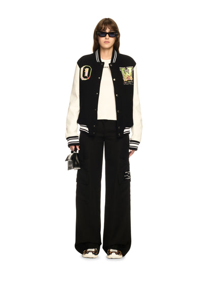Off-White Wo Flowers Varsity Black