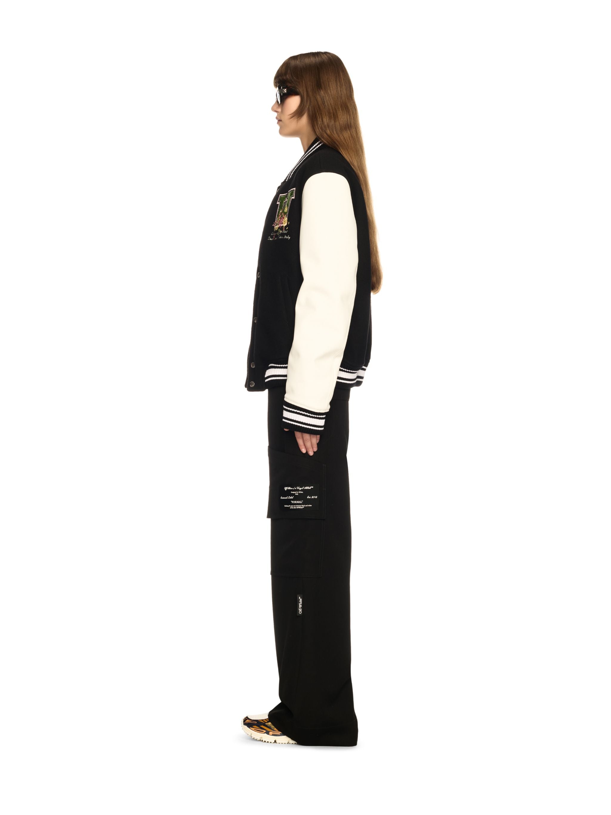 Off-White Wo Flowers Varsity Black