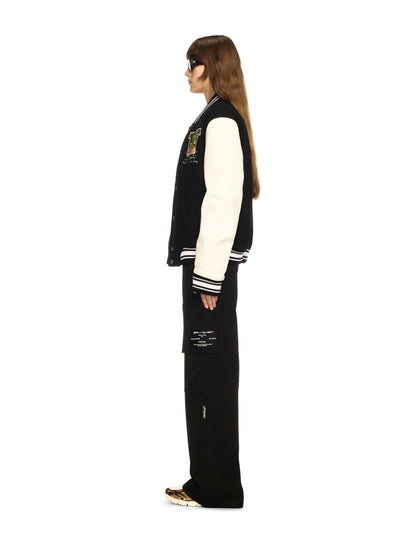 Off-White Wo Flowers Varsity Black
