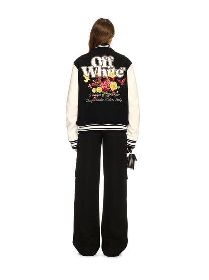 Off-White Wo Flowers Varsity Black