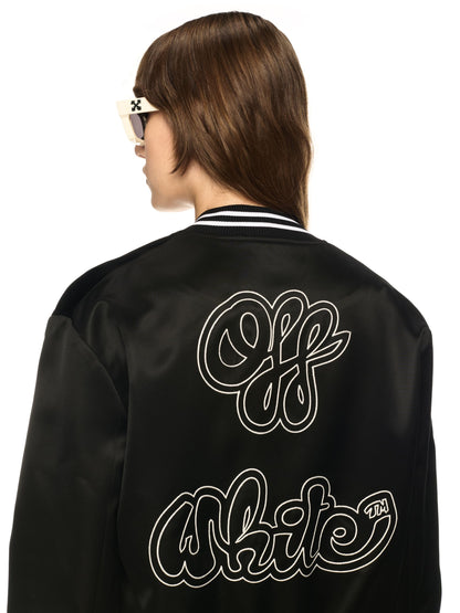 Off-White Heavy Satin Souv Jkt Black