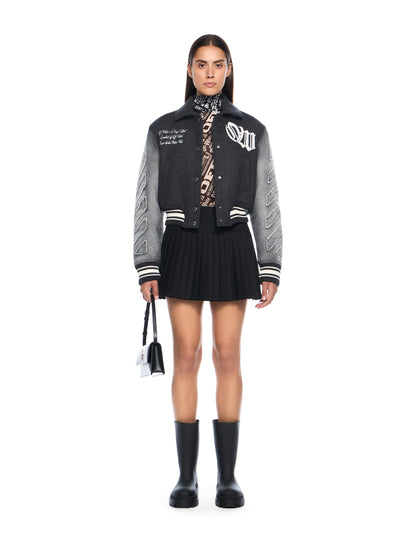 Off-White Gothic Class Varsity Jacket Black