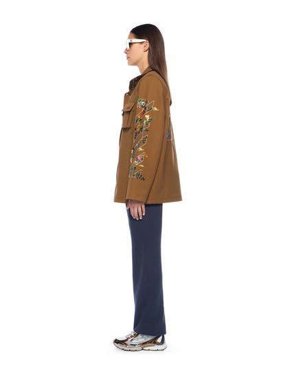 Off-White Arrow Flower Field Twill Jacket Beech