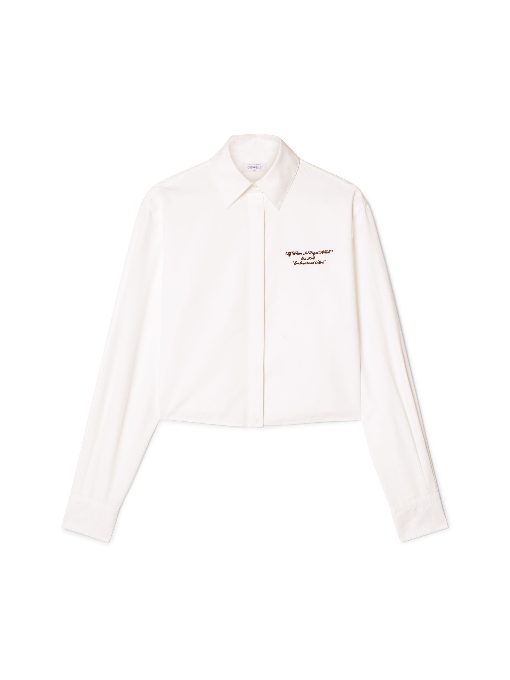 Off-White Embr Poplin Boxy Shirt Ls