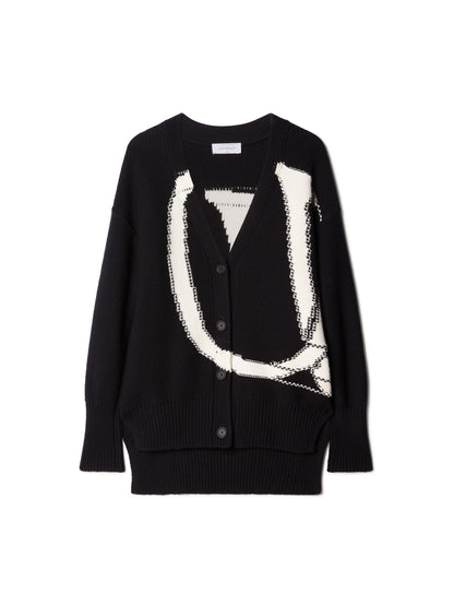 Off-White Ow Maxi Logo Cardigan Black
