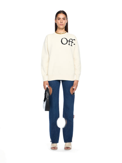 Off-White Bookish Logo Knit Sweater Black