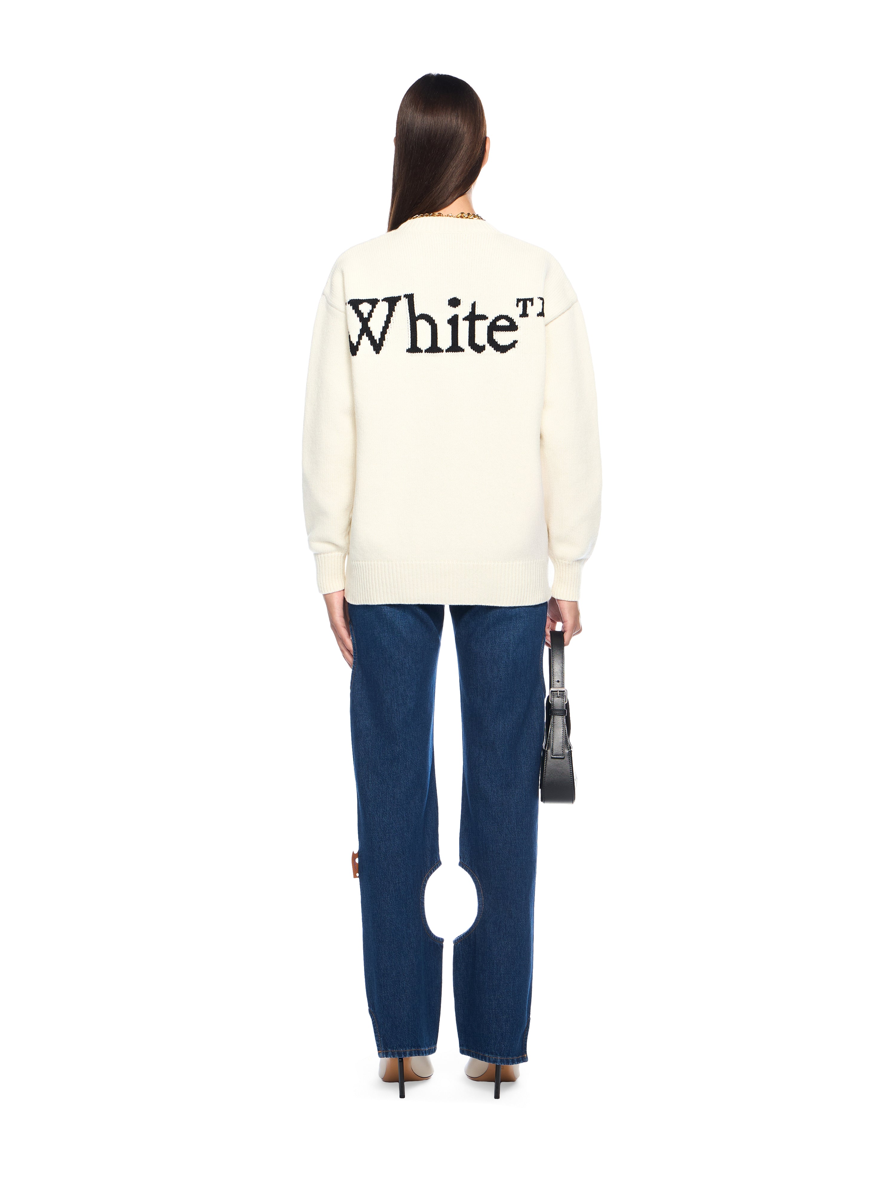 Off-White Bookish Logo Knit Sweater Black