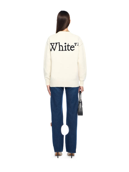 Off-White Bookish Logo Knit Sweater Black