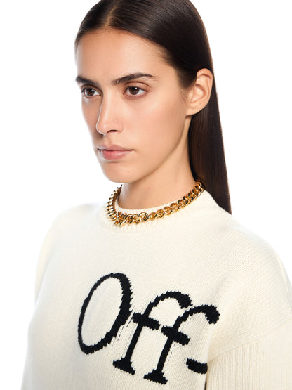 Off-White Bookish Logo Knit Sweater Black