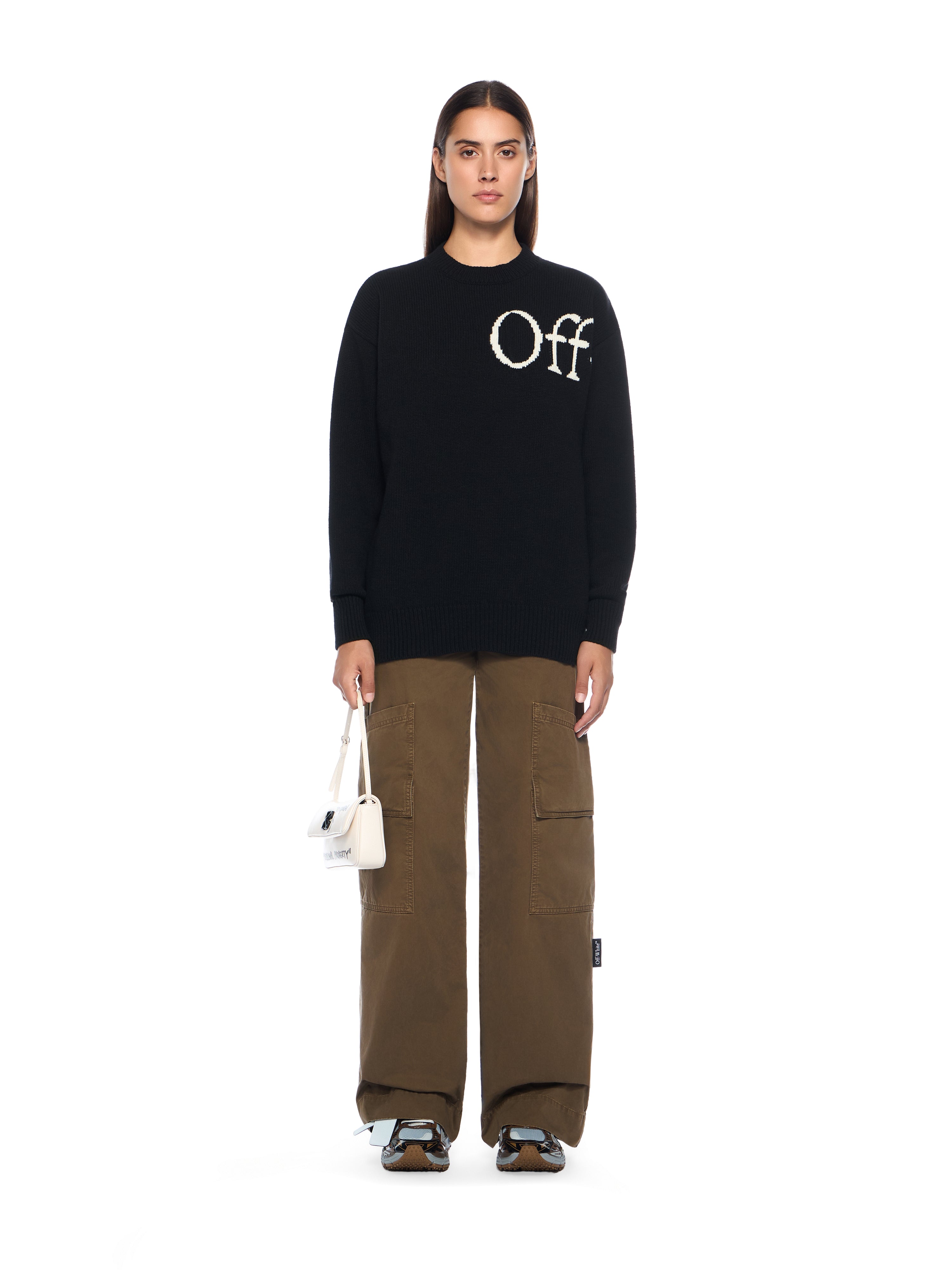 Off-White Bookish Logo Knit Sweater Black