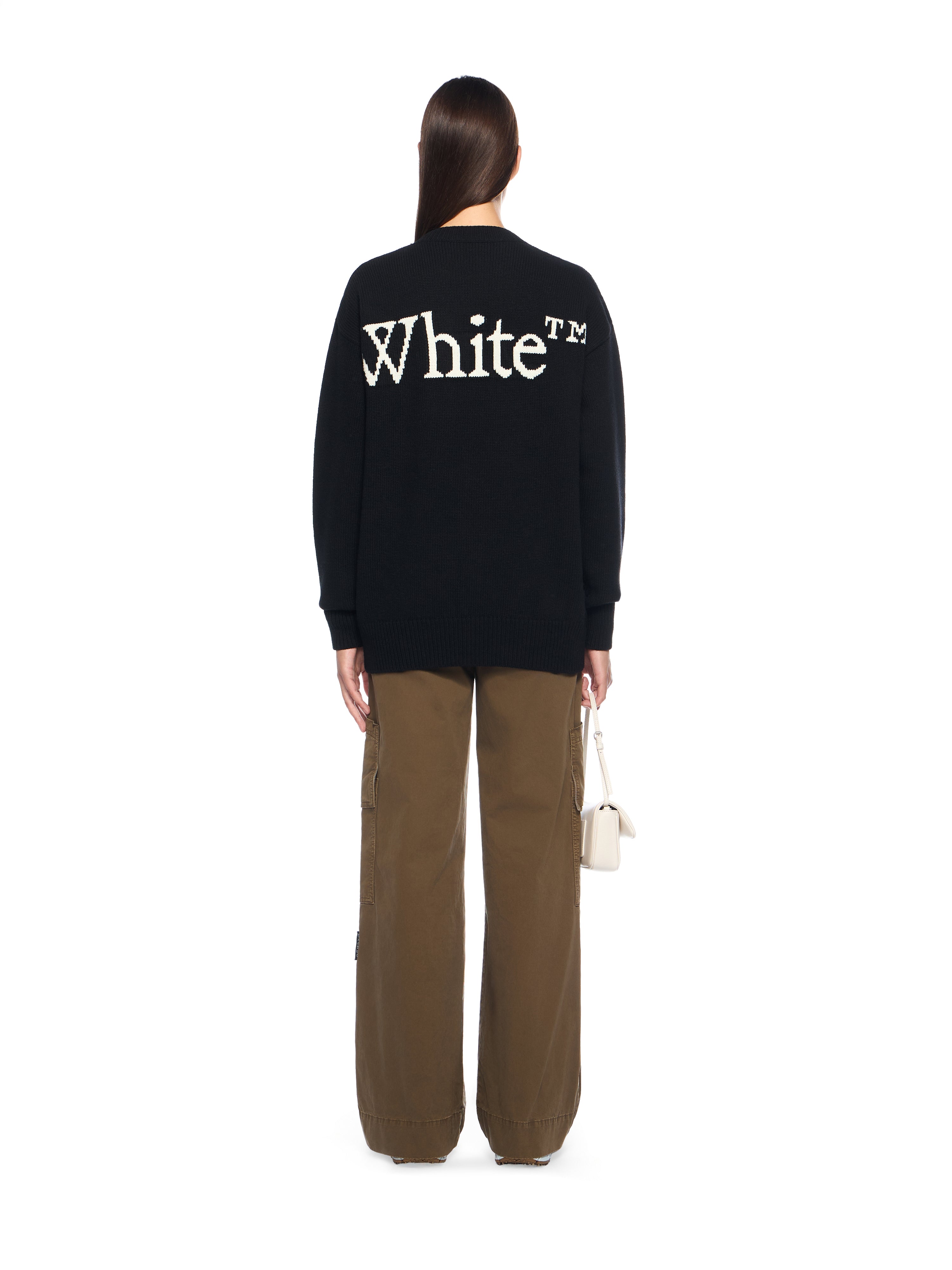 Off-White Bookish Logo Knit Sweater Black