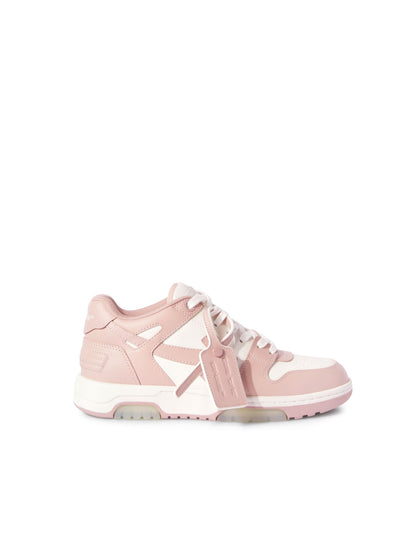 Off-White Out Of Office Calf Leather Sneakes Womens Pink