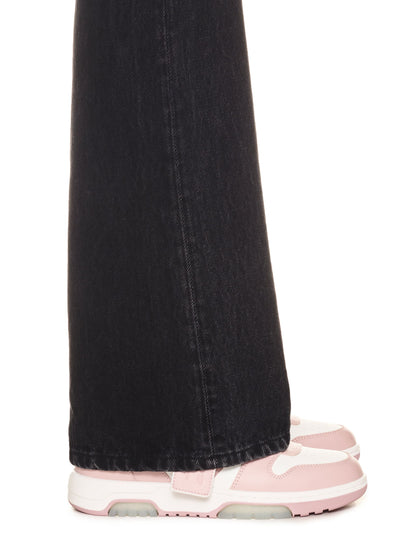 Off-White Out Of Office Calf Leather Sneakes Womens Pink