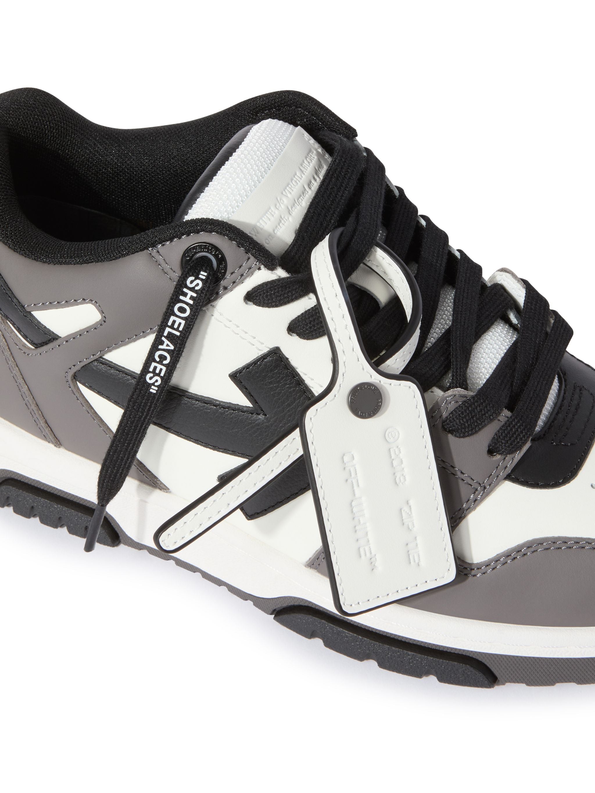 Off-White Out Of Office Calf Leather Womens Grey