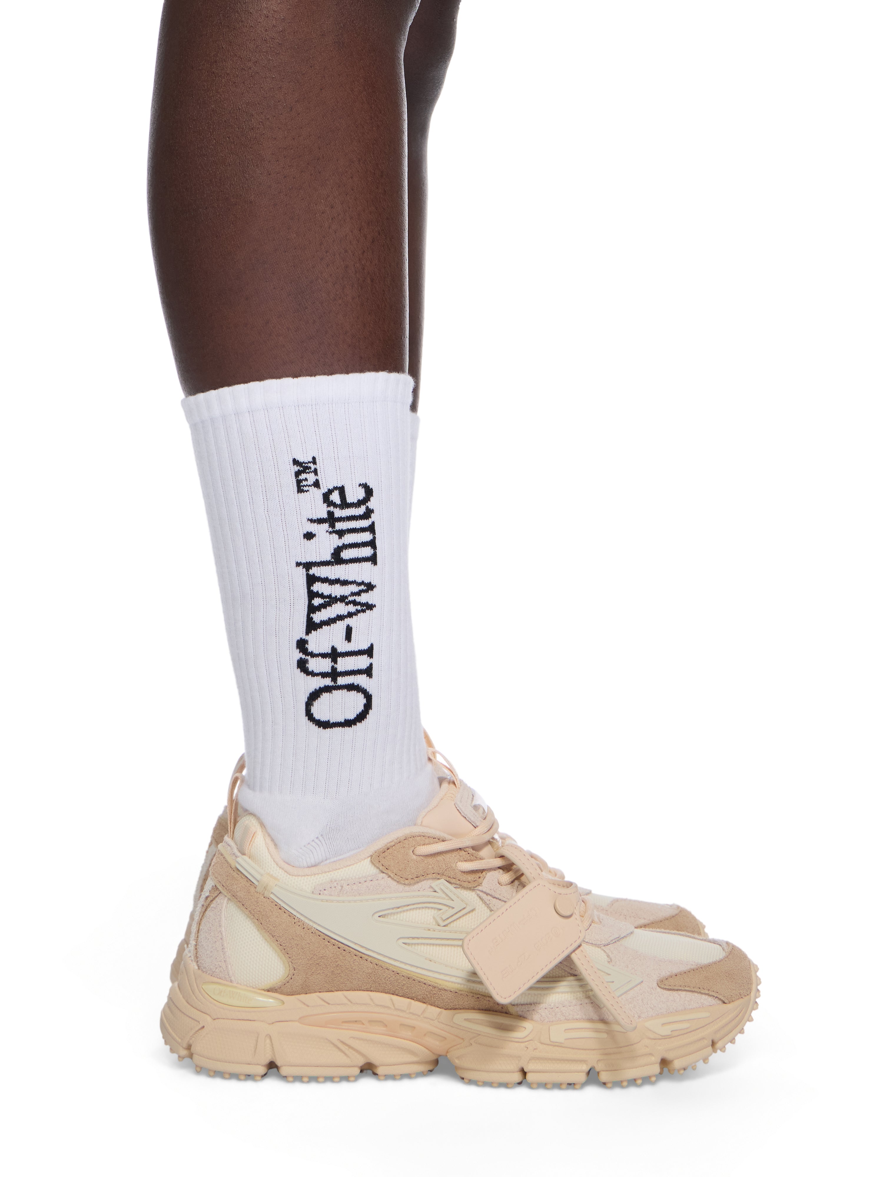 Off-White Be Right Back Suede Sneakers Womens Nude