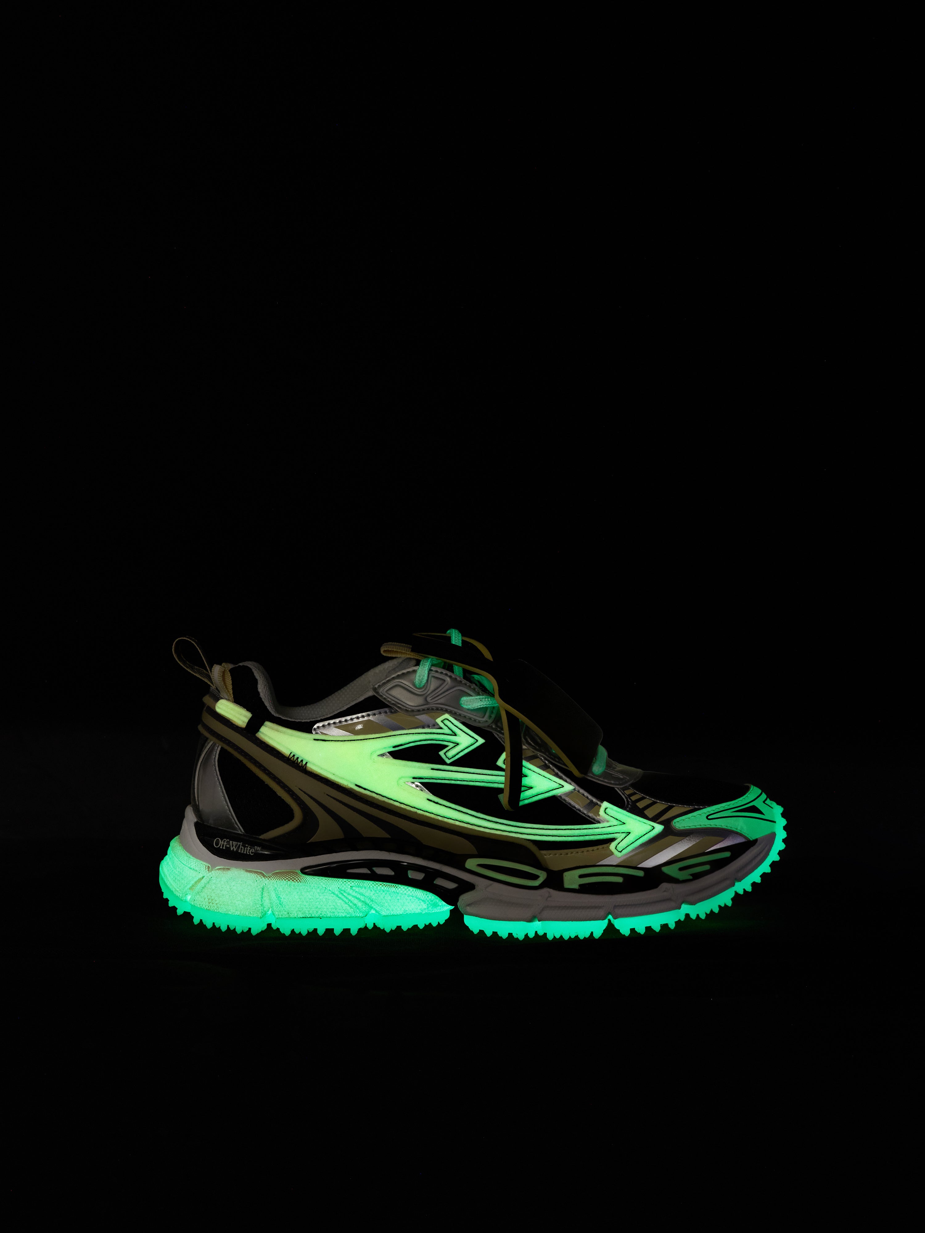 Off-White Be Right Back Glowinthedark Sneakers Womens Black