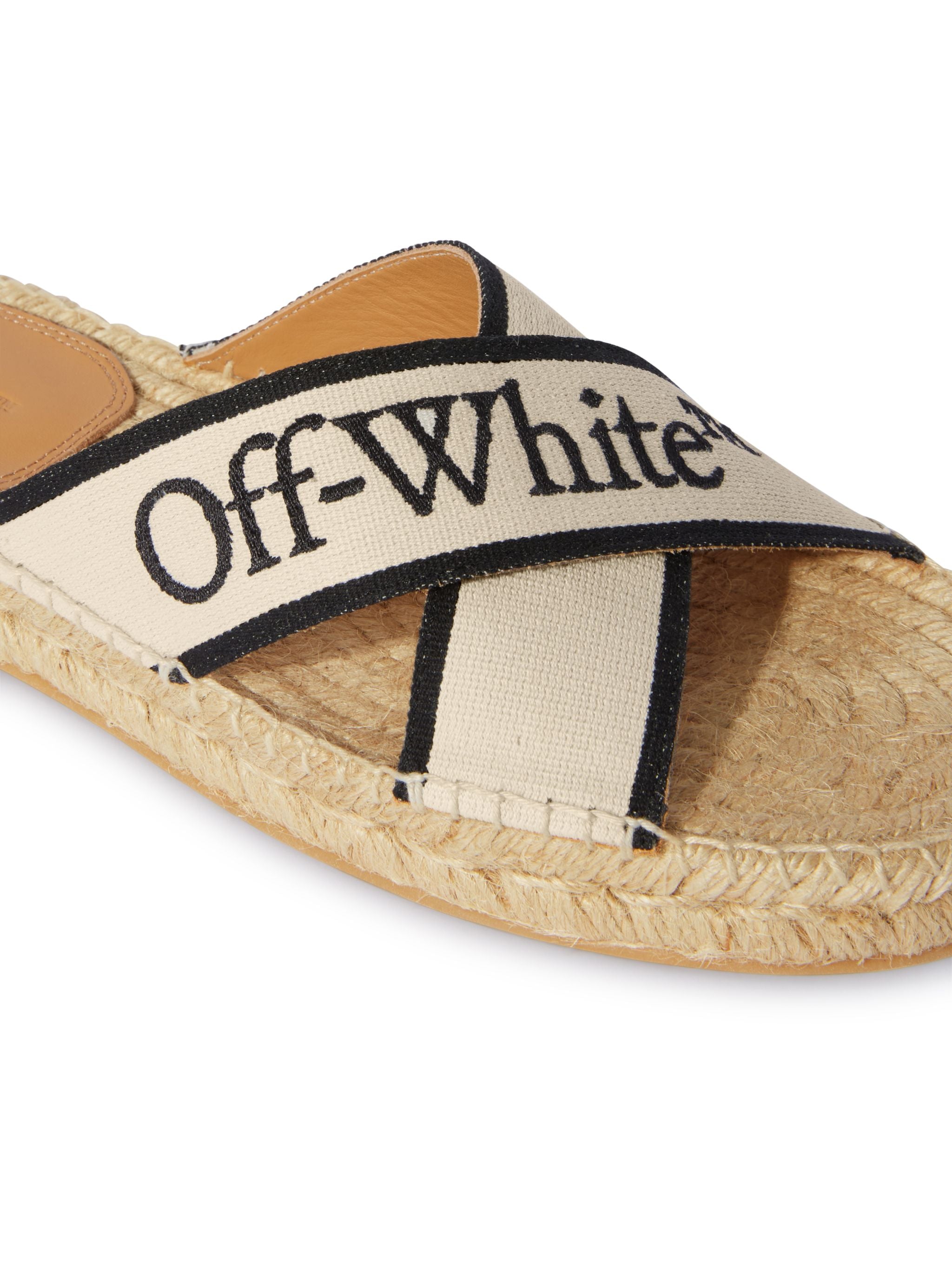 Off-White Criss Cross Espadrilles Womens Neutrals