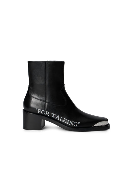 Off-White For Walking Texan Ankle Boots Womens Black