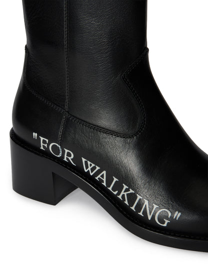 Off-White For Walking Texan Ankle Boots Womens Black