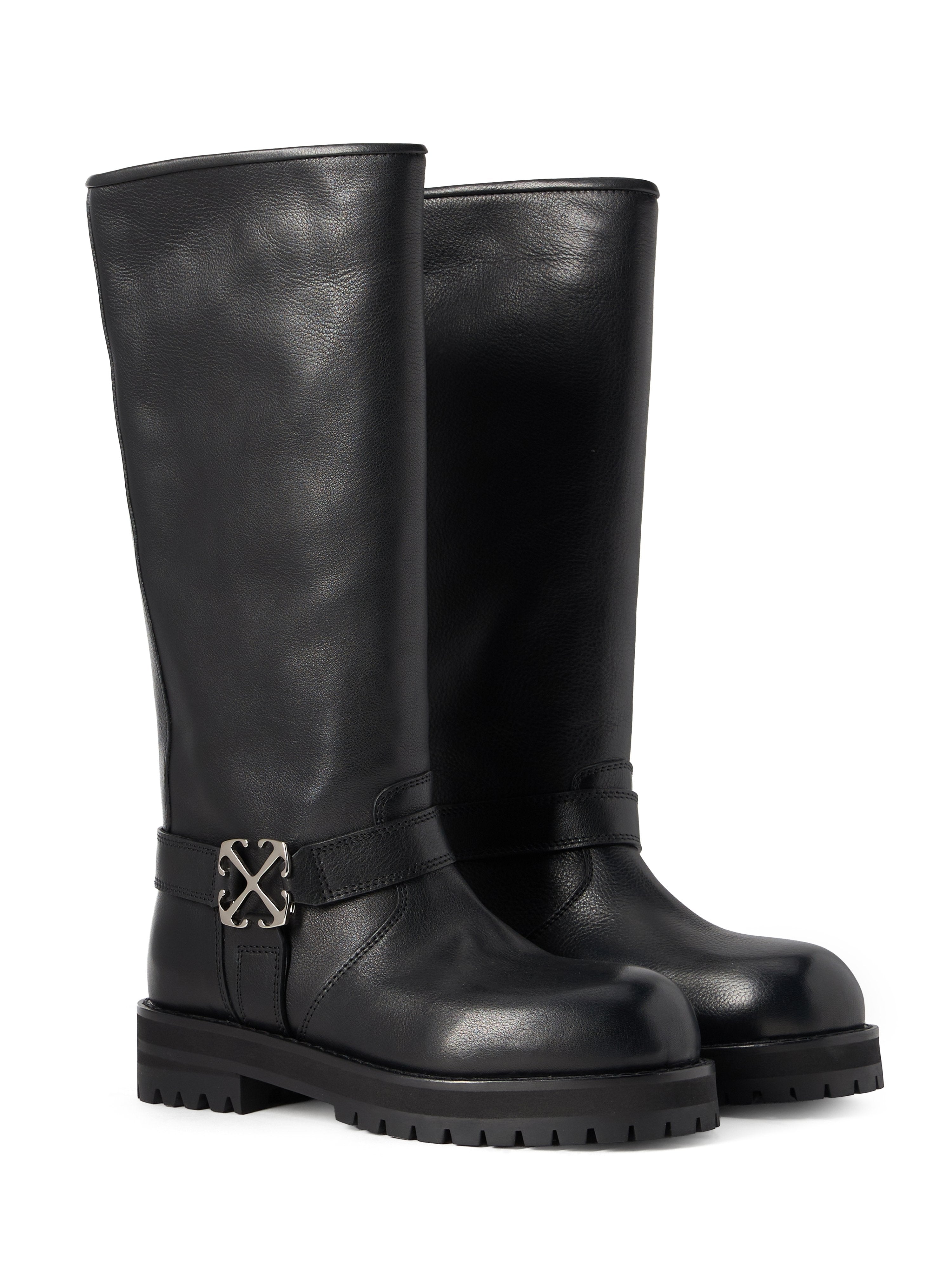 Off-White Off Track High Boots Womens Black