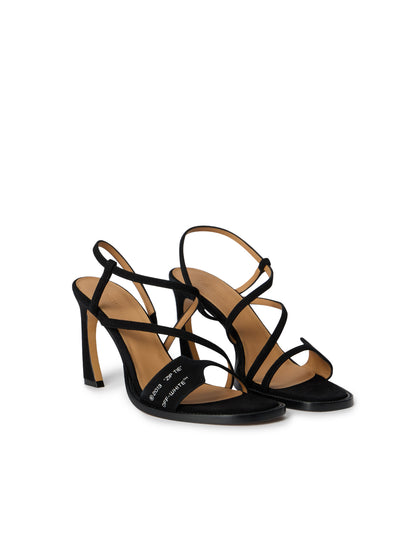 Off-White Zip Tie Loop Sandals Womens Black